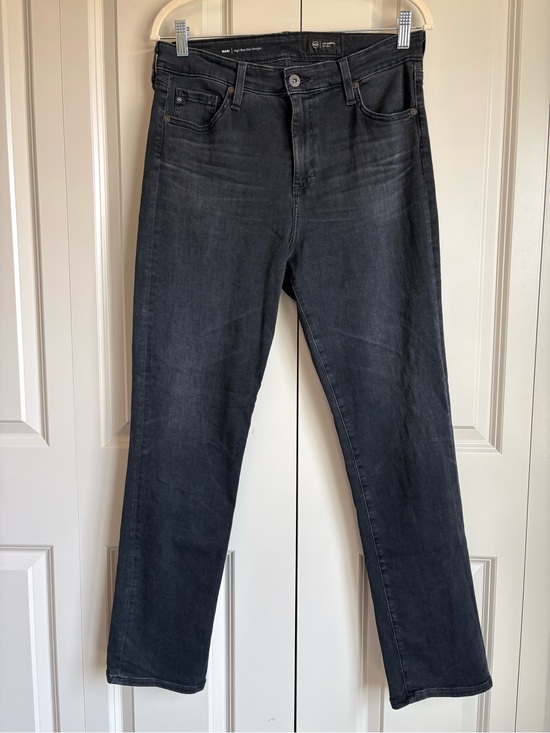 Ag Adriano Goldschmied Denim - AG Adriano Goldschmied Mari Slim Straight Black Jeans Elevated Basic Size 31